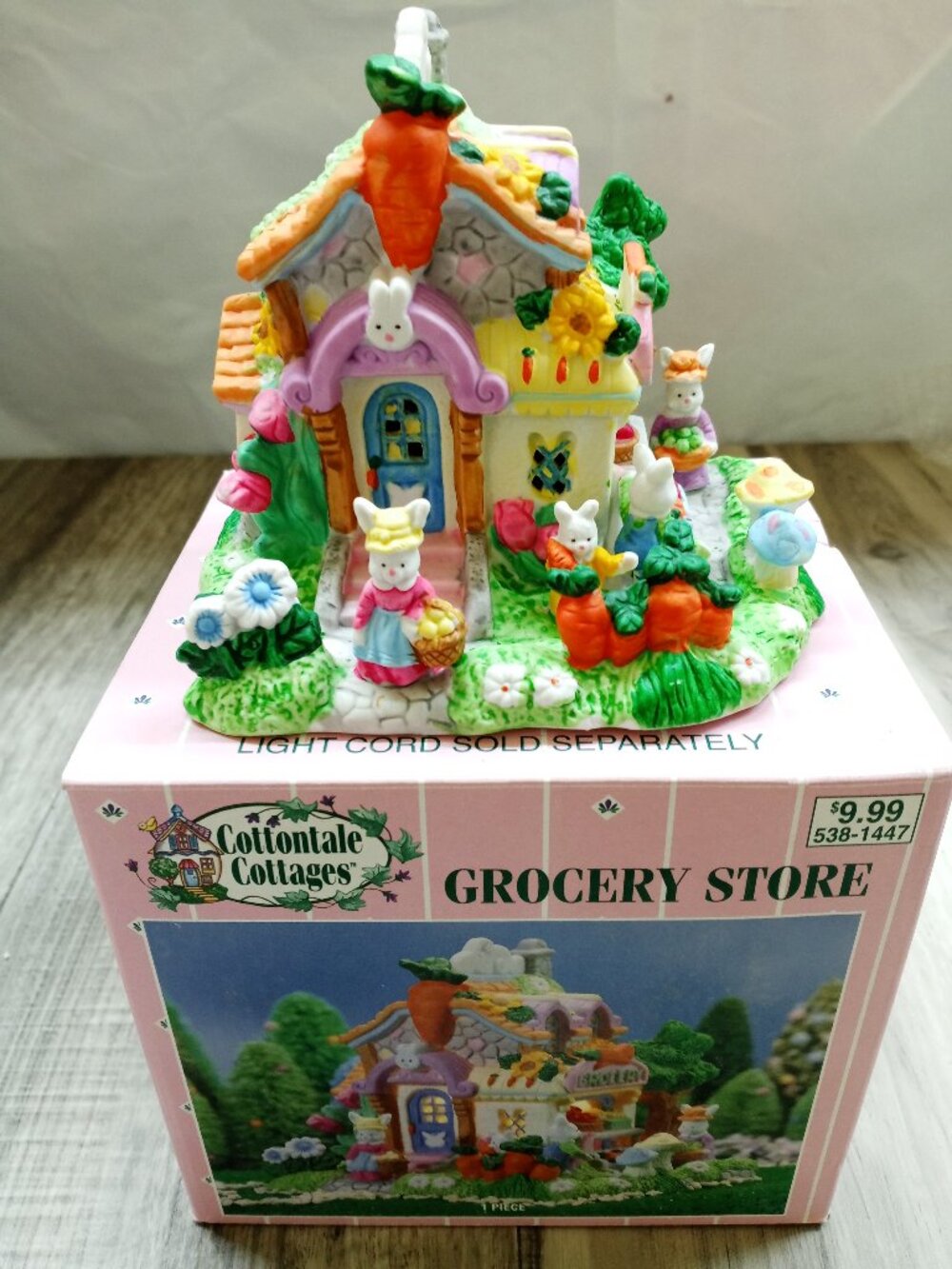 GROCERY STORE Cottontale Cottages Easter Village Porcelain Painted House